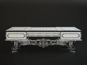 boss table with stand 3D Model