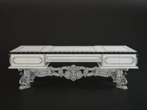 boss table with stand 3D Model