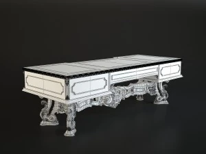 boss table with stand 3D Model