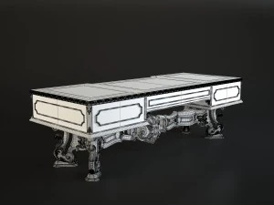 boss table with stand 3D Model