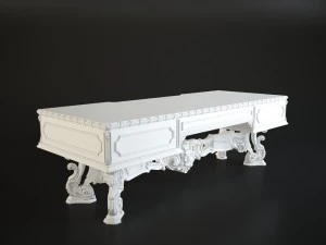 boss table with stand 3D Model