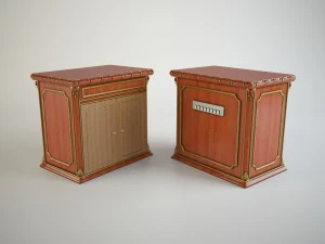 boss table with stand 3D Model
