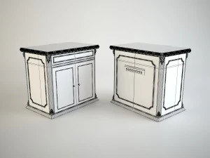 boss table with stand 3D Model