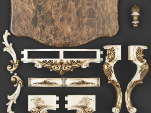classical console table for cnc 3D Model