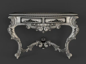 classical console table for cnc 3D Model