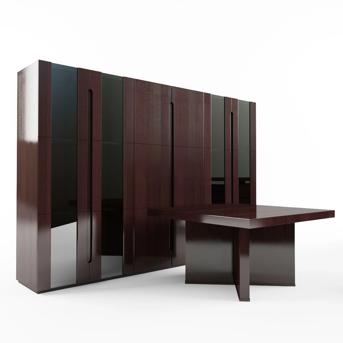 alcopa closet dark wood 3D Model .c4d .max .obj .3ds .fbx .stl .blend