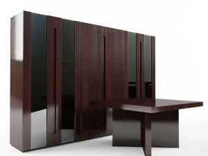 alcopa 深色木衣柜 3D 模型