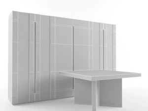 alcopa closet dark wood 3D Model