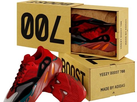 Adidas Yeezy Boost 700 Hi Res Red Modello 3D