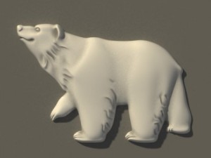 bear bas relief Modello 3D