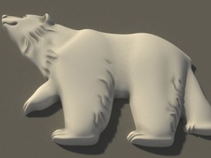 bear bas relief 3D Model