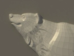 bear bas relief 3D Model