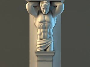 corbel with caryatid 3D Model