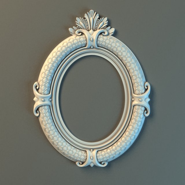 oval frame ornate 3D 모델 .c4d .max .obj .3ds .fbx .stl .blend 