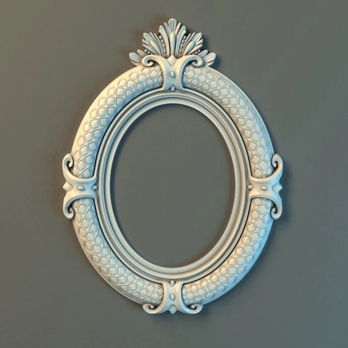 oval frame ornate 3D Model .c4d .max .obj .3ds .fbx .stl .blend 