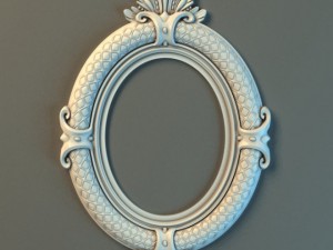 oval frame ornate Modello 3D
