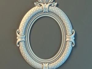 moldura oval ornamentada Modelo 3D