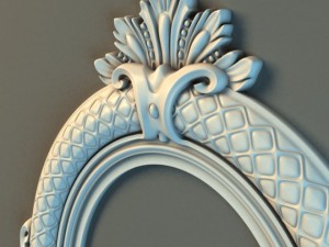 oval frame ornate 3D 모델