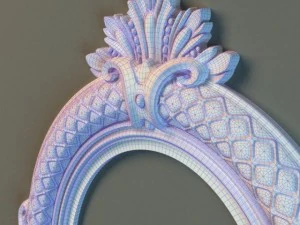 oval frame ornate 3D Model