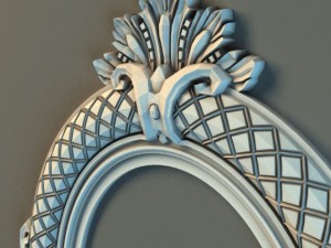 oval frame ornate 3D 모델