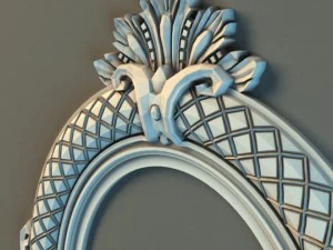 oval frame ornate 3D Model