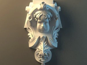 corbel with a cupid face 3D Model