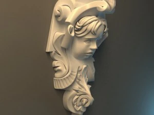 corbel with a cupid face 3D Model