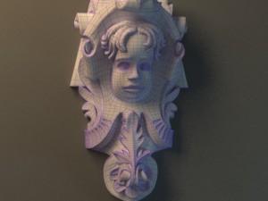 corbel with a cupid face Model 3D