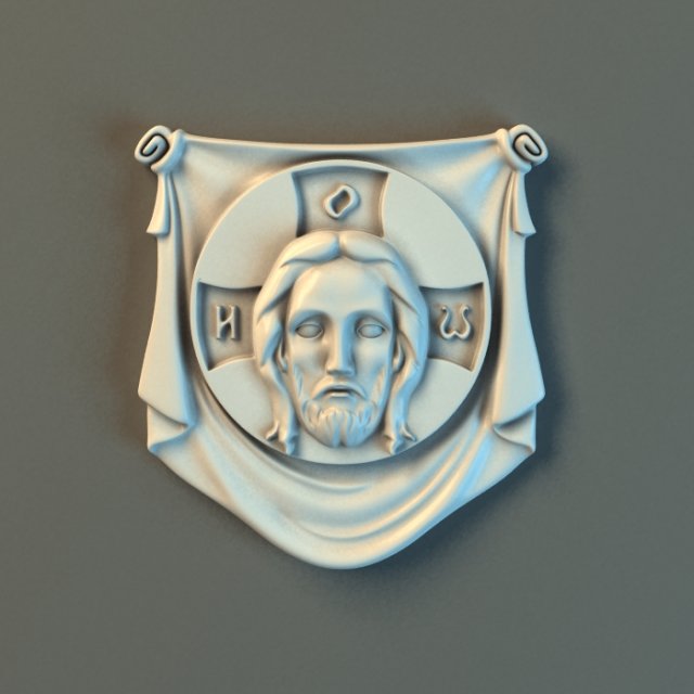 the holy face base relief Modello 3D .c4d .max .obj .3ds .fbx .stl .blend 