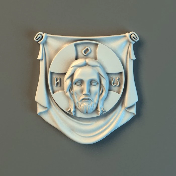 the holy face base relief 3D Model .c4d .max .obj .3ds .fbx .stl .blend 