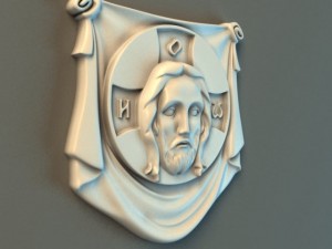 the holy face base relief Modello 3D