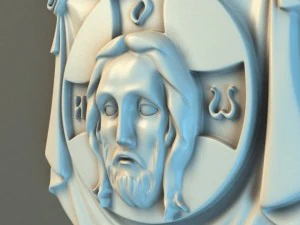 the holy face base relief 3D Model