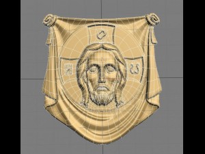 the holy face base relief Modello 3D