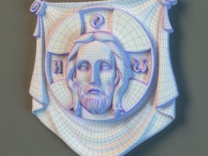 the holy face base relief Modello 3D