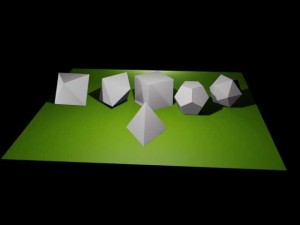 rpg dice set Modello 3D