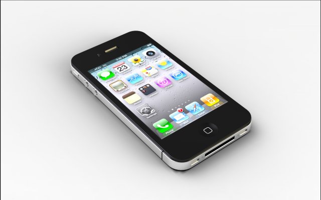 iphone 4s Modello 3D .c4d .max .obj .3ds .fbx .stl .blend 