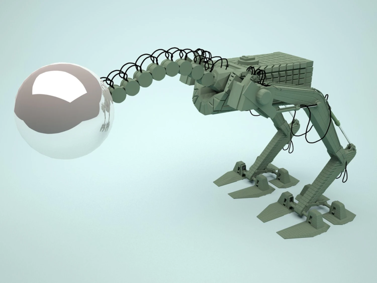 l&acirc;mpada rob&ocirc; Modelo 3D .c4d .max .obj .3ds .fbx .stl .blend 