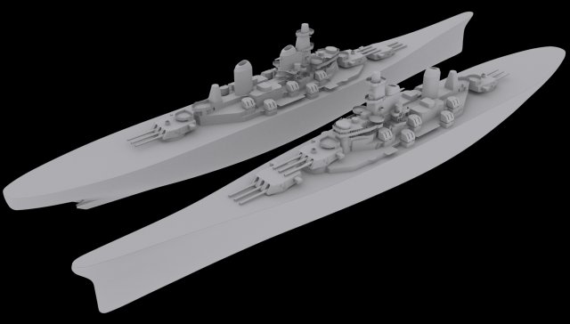 bb 63 uss missouri 3D Модель .c4d .max .obj .3ds .fbx .stl .blend