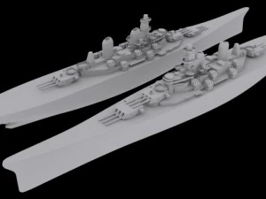 bb 63 uss Missouri Modello 3D