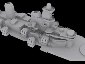 bb 63 uss missouri 3D Model