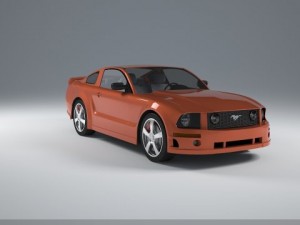 ford mustang low poly Modelo 3D