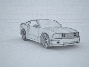 福特野马低聚 3D 模型