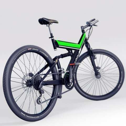mountain bike 3D Model .c4d .max .obj .3ds .fbx .stl .blend 