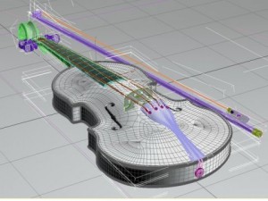 violin 3D-Modell