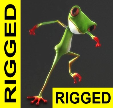frog 3D Модель .c4d .max .obj .3ds .fbx .stl .blend 