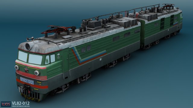 vl82 012 russian electric locomotive 3D Model .c4d .max .obj .3ds .fbx .stl .blend 