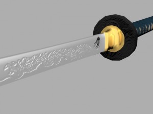 samurai sword 3D 모델
