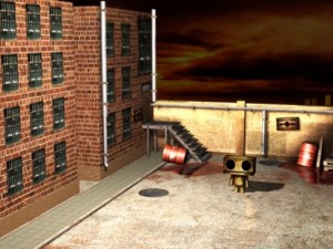 postapocalyptic alley  robo 3D Model