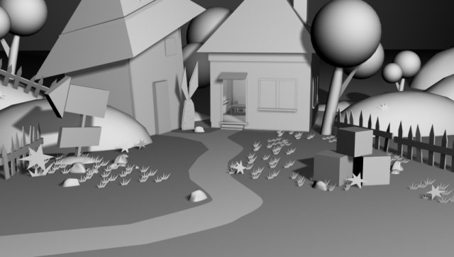 cartoon farm 3D 모델 .c4d .max .obj .3ds .fbx .stl .blend 