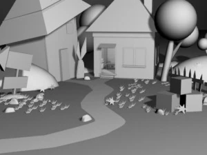 fattoria dei cartoni animati Modello 3D